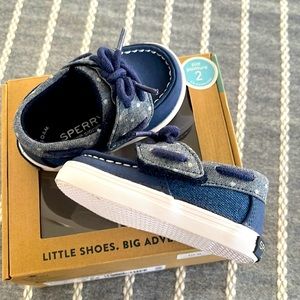 Baby size 2 blue Sperry shoes